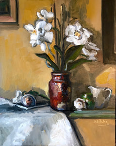 Orchids with Vase One